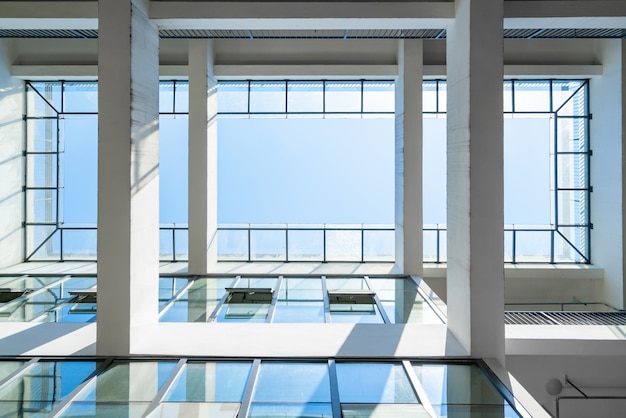 Empty office buildings in a financial center