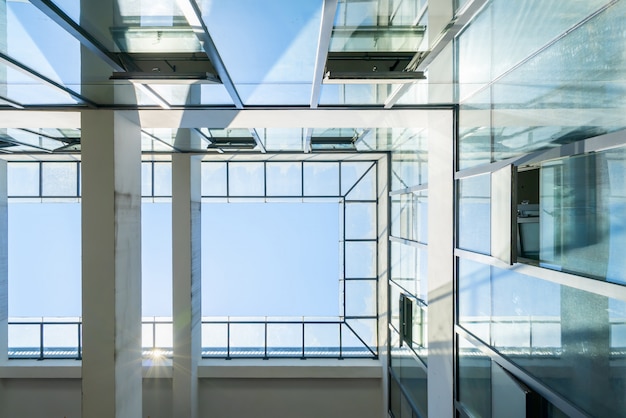 Empty office buildings in a financial center