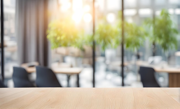 Empty office table perfect template or mockup