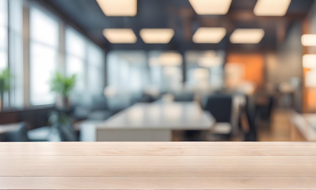 Empty office table perfect template or mockup