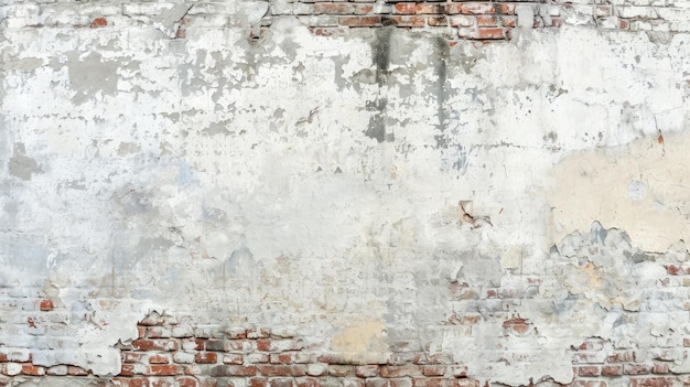 Empty Old Brick Wall Texture Painted Distressed Wall Surface Grungy Wide Brickwall