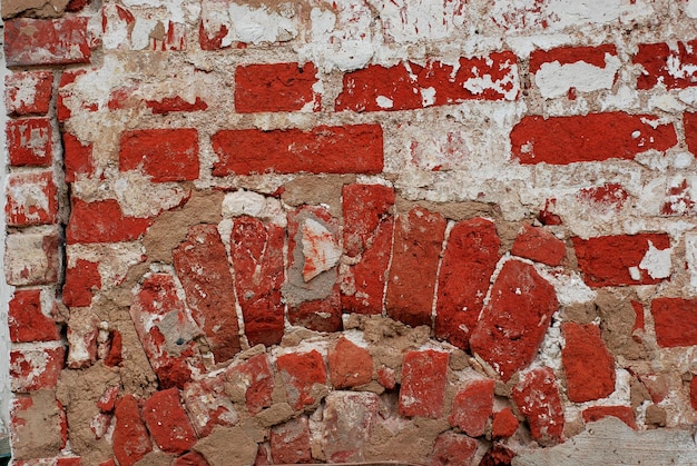 Empty old brick wall texture Painted problematic surfaces Gorgeous wide brick Grunge Red Stone Ba