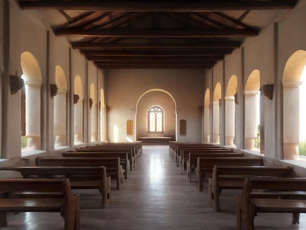 Empty old church hall