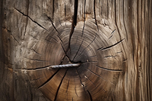 Photo empty old grunge dark brown nailed hard wood