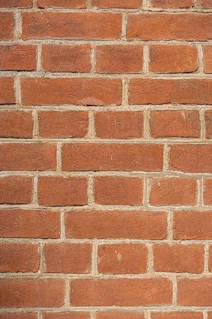 Empty old red brick wall background