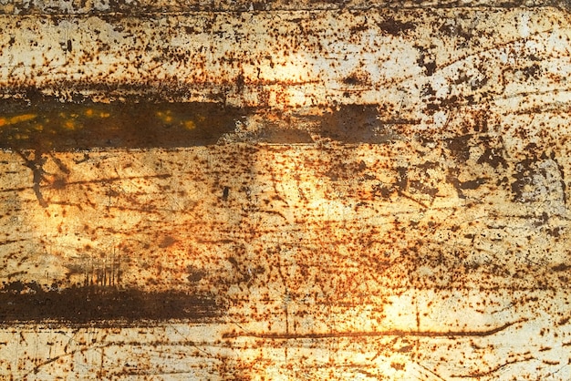 Empty old steel plate that is corroded until rust background, detail and textures