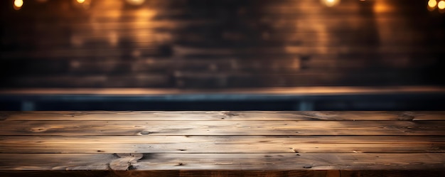 Empty old wooden table background