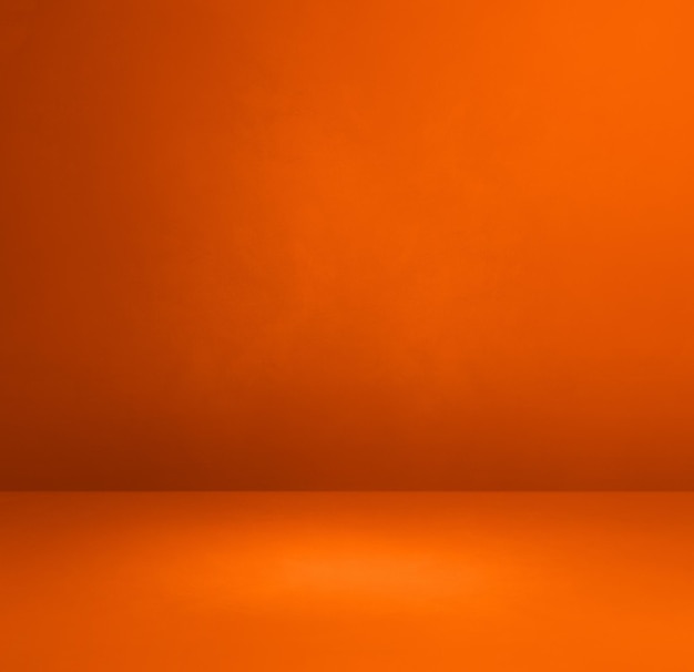 写真 空のオレンジ色のコンクリートインテリアの背景