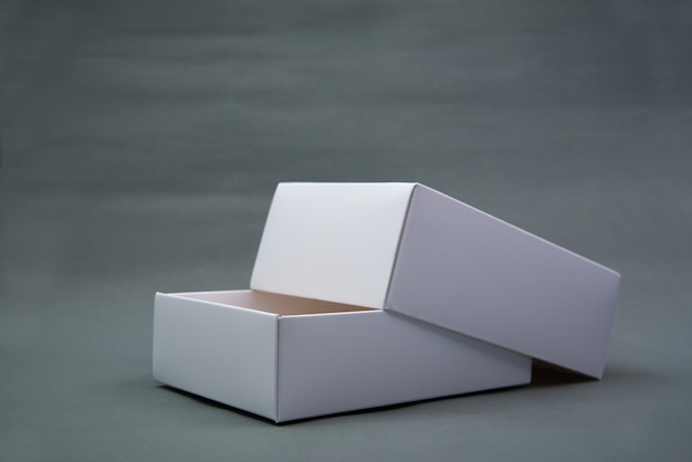 Empty Package white cardboard box or tray