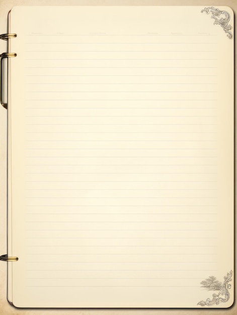 Empty Page of a Daily Planner