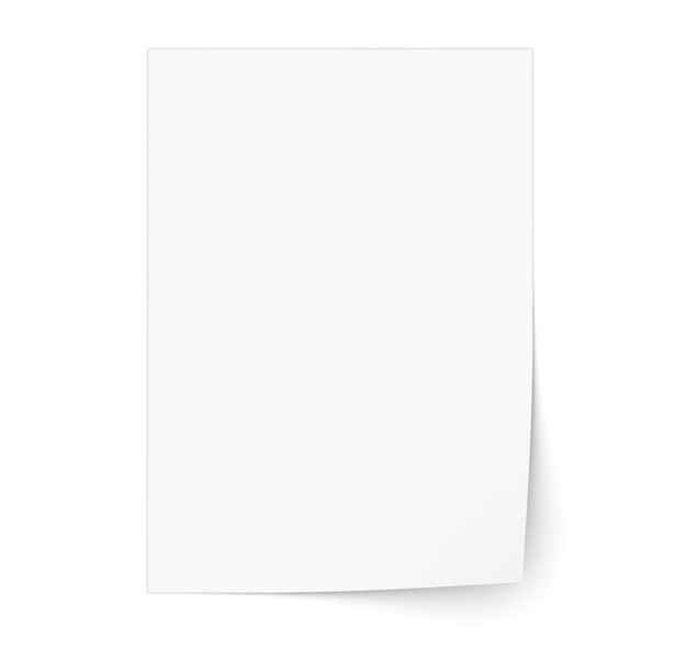 Empty paper booklet on white