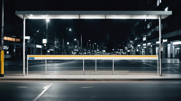 Photo empty parking lot at night