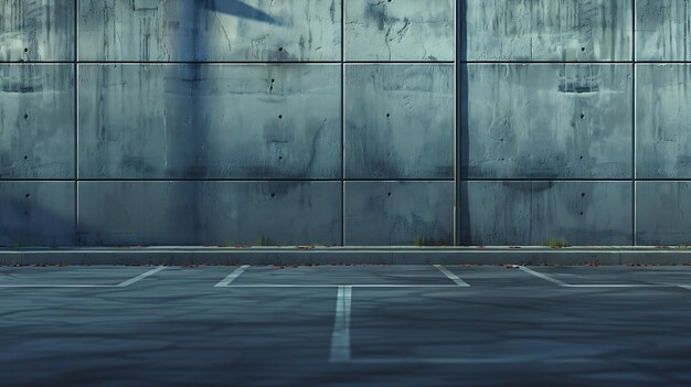 Пустая парковка Профессиональное использование автомобильной рекламы Генеративный ИИ
