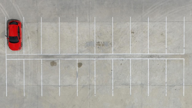 Empty parking lots aerial view