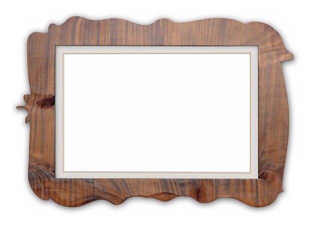 Empty Photo frame isolated on white background with clipping path