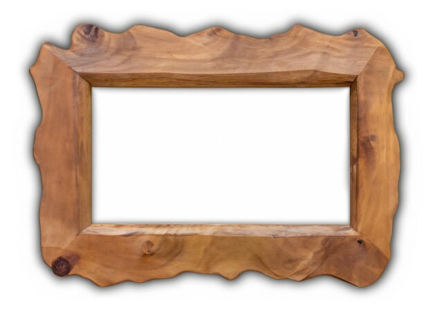 Photo empty photo frame isolated on white background with clipping path