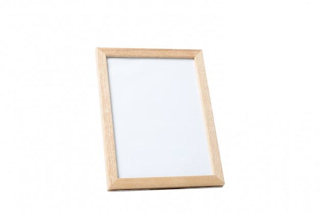 Empty photo frame isolated on white