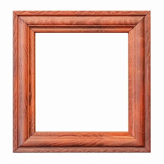 empty photo frame in white background White background picture frame blank ai generated