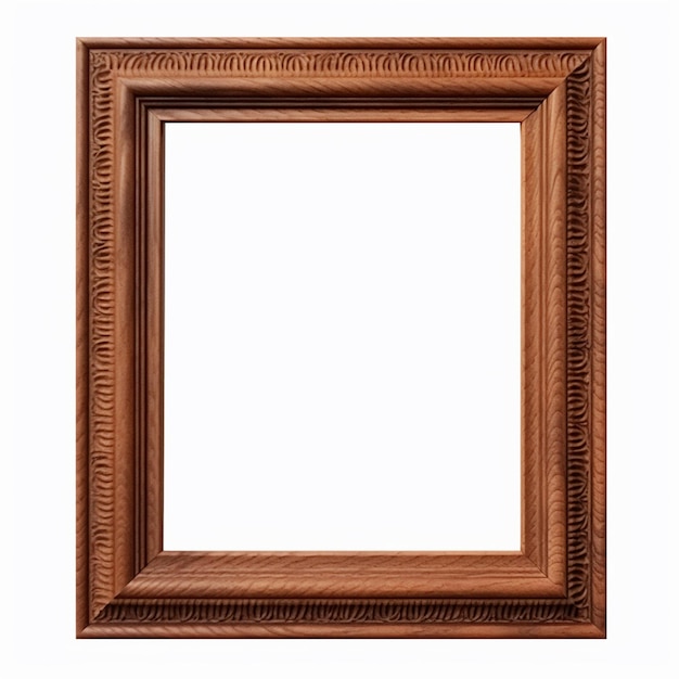 empty photo frame in white background White background picture frame blank ai generated