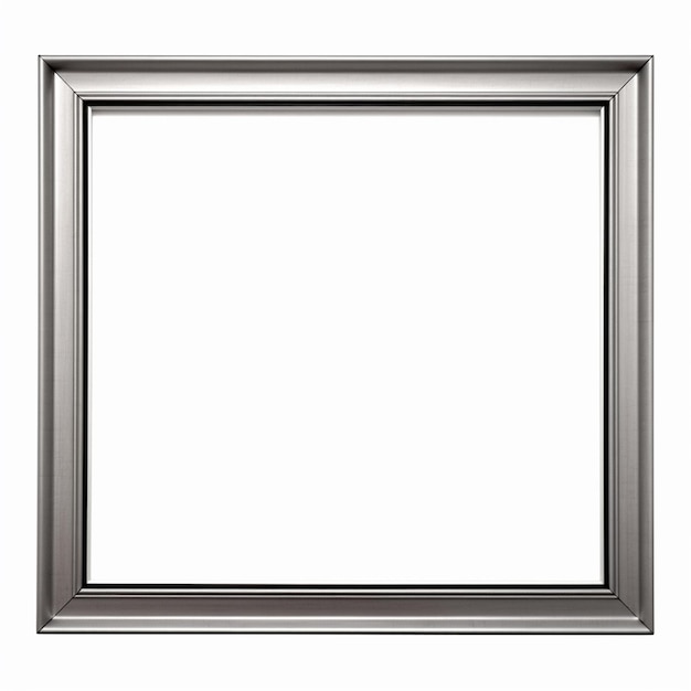 empty photo frame in white background White background picture frame blank ai generated