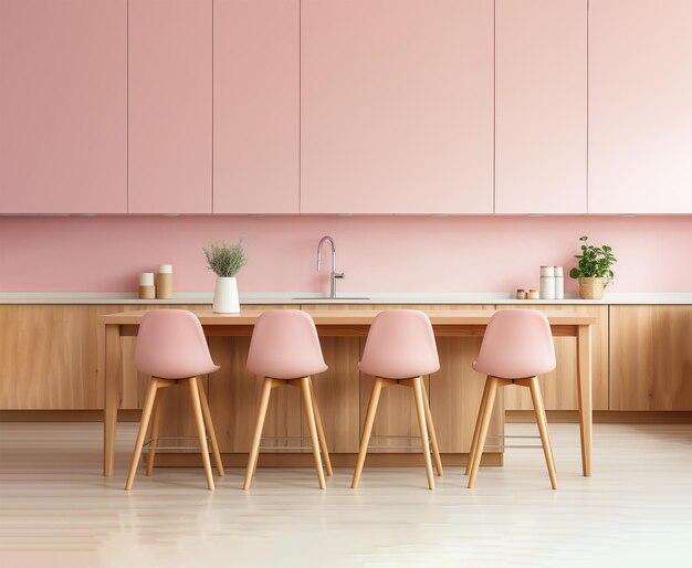 사진 달한 분홍색에서 아름다운 부 부에 빈 분홍색 대리석 테이블