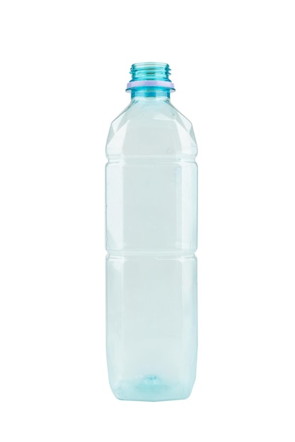 Photo empty plastic bottle isolated on white background