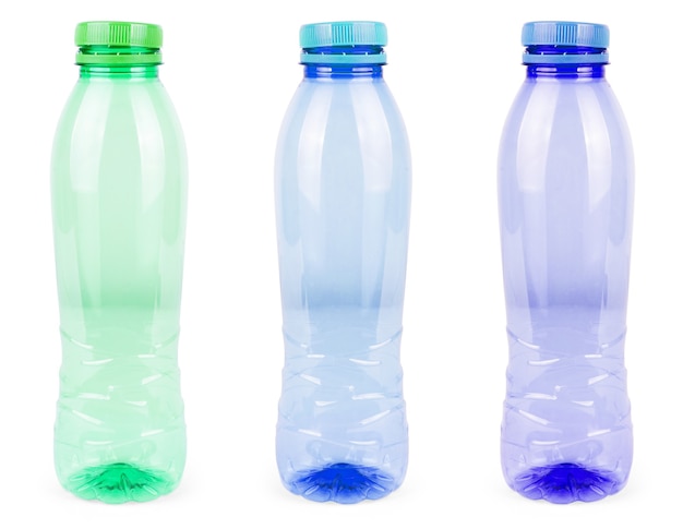 Empty Plastic Bottle Isolated on White Background