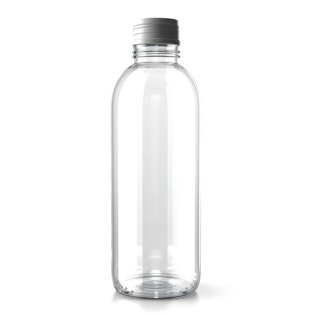 Photo empty plastic bottle isolated on white background
