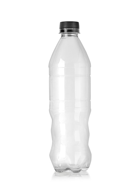 Photo empty plastic bottle with black lid