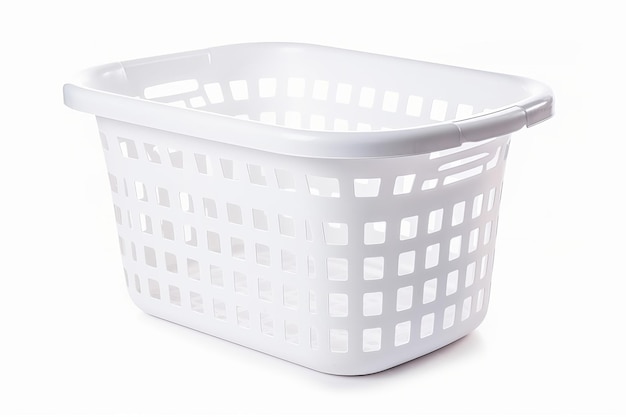 Фото Пустая пластиковая корзина для белья контейнер для домашней одежды для грязной одежды создать искусственный интеллект