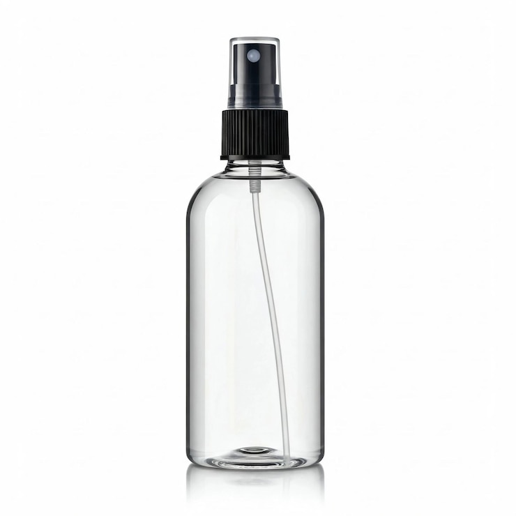 Photo empty plastic spray bottle