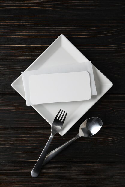 Empty plate composition for minimal and minimalism concept