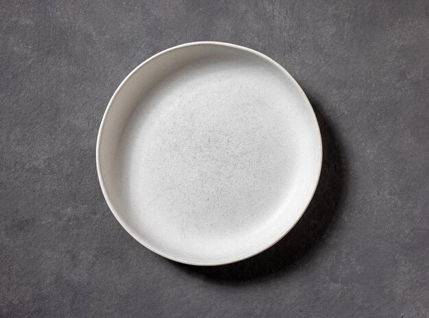 empty plate on dark background