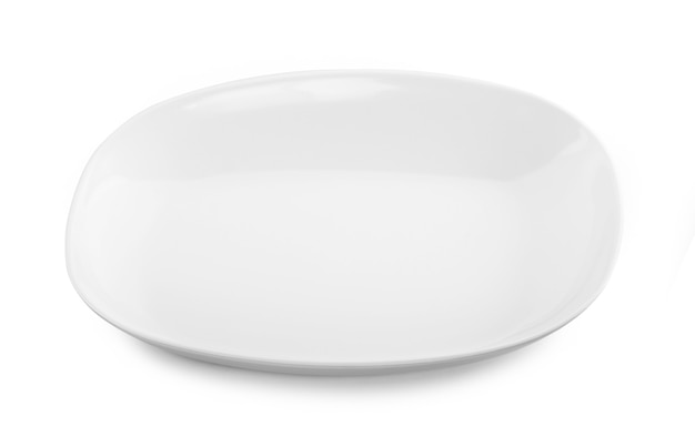 Empty plate isolated on white background