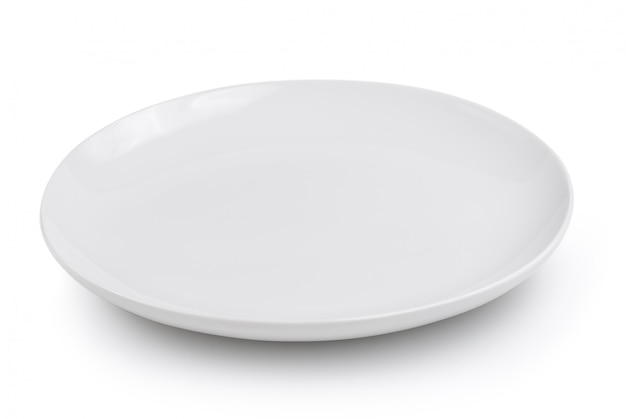 Empty plate isolated on a white background