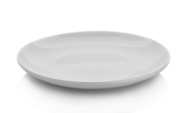 Empty plate isolated on white background