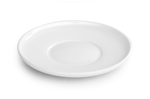 Empty plate isolated on white surface