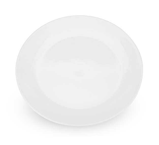Пустая тарелка, изолированные на белом фоне