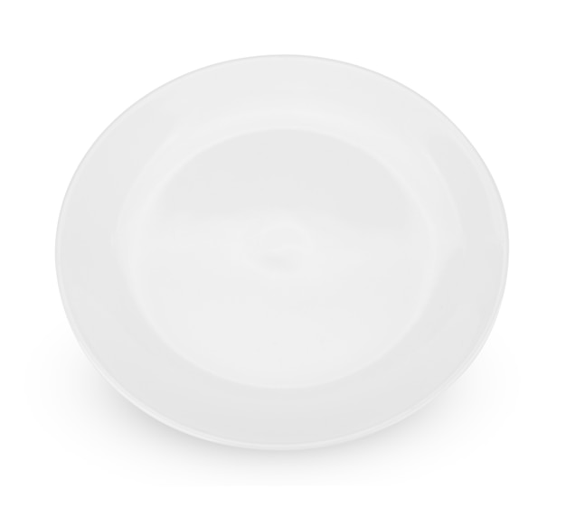 Empty plate isolated on white