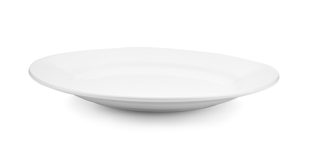 Empty plate isolated on white