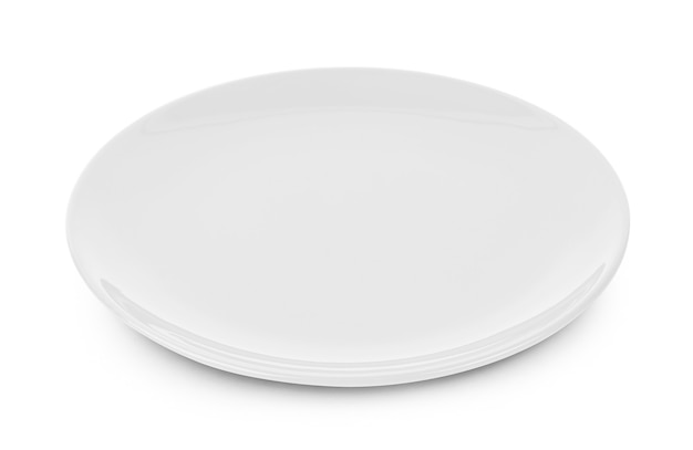 Empty plate isolated on white