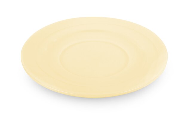 Empty plate isolated on white.