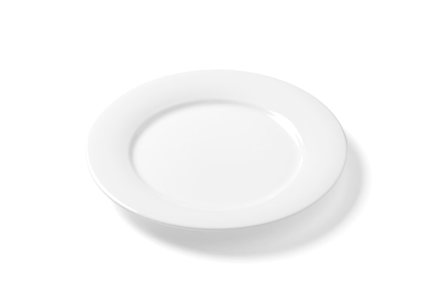 Empty plate isolated on white