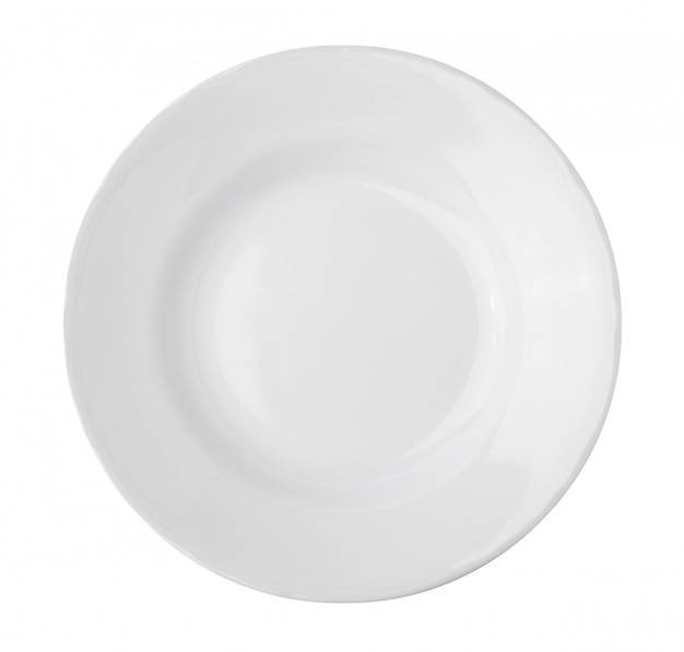 Empty plate isolated on a white