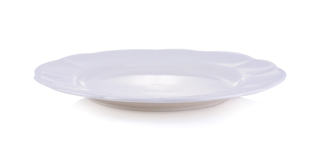 Empty plate isolated on a white