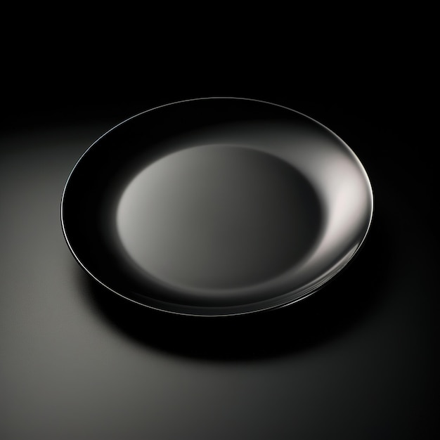Empty plate top view mockup