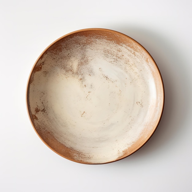 Empty plate top view mockup