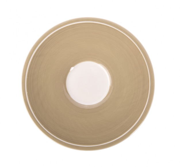 Empty plate on white surface