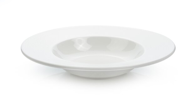 Empty plate on white