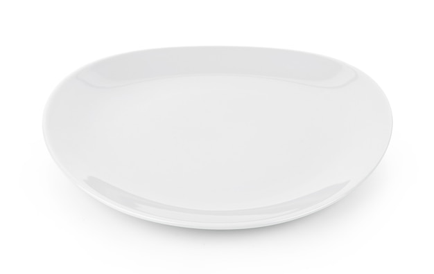 Empty plate on white